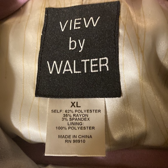 View by Walter coat Sz XL Collared button closure, lined 3/4 Sleeves - Picture 9 of 10